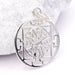 Pendant Geometric Round Sterling Silver - 18mm With Ring (1)