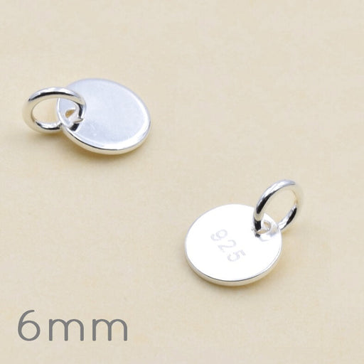 Buy Round flat tag 925 Sterling Silver Engraved 925 - 6mm (2)