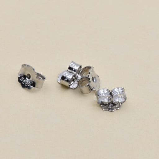 Buy Earring backs - Sterling Silver 925 Rhodium - 6mm (4)