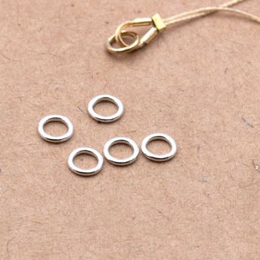 Buy Jump Rings Closed Sterling Silver - 4x0.64mm (5)