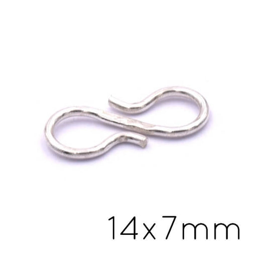 S hook clasp 925 silver - 14x7mm (1)