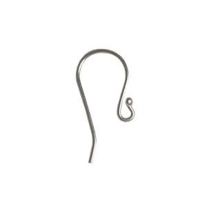 Fish hook earwire finding with ball sterling silver 10mm (2)