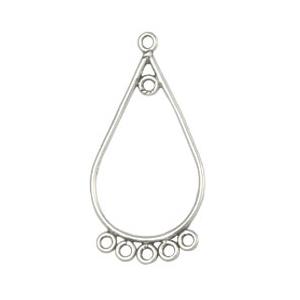 Chandelier component with 6 hoops sterling silver 33x16mm (1)