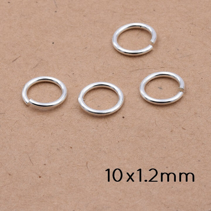 jump ring Sterling silver plated - 10 microns - 10x1.2mm (4)