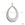 Beads Retail sales Sterling silver hollowed pear shape pendant 26x16mm (1)