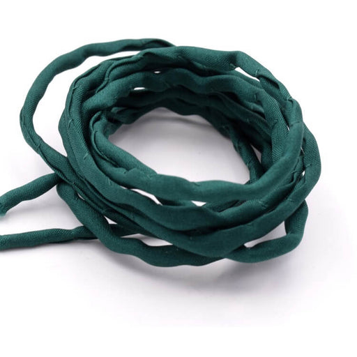 Natural Silk Cord Hand Dye Dark Green 2mm (1m)
