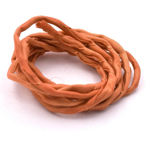 Natural Silk Cord Hand Dyed Sienna Orange 2mm (1m)
