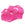 Beads Retail sales Pure hand dyed silk ribbon Fuschia -25mm - 80cm (1)