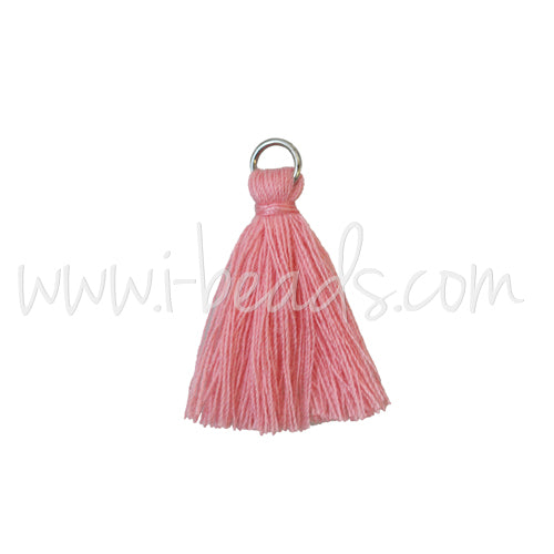 mini tassel with ring pink 25mm (1)