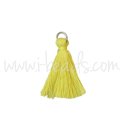 Buy mini tassel with ring yellow 25mm (1)
