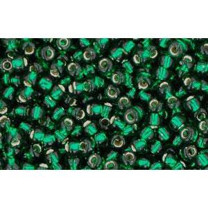 Buy cc36 - Toho beads 11/0 silver lined green emerald (10g)