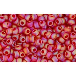 Buy cc165cf - Toho beads 11/0 transparent rainbow frosted ruby (10g)