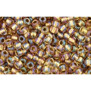 Buy cc268 - Toho beads 11/0 rainbow crystal/gold lined (10g)