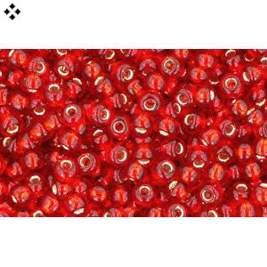 Buy cc25cf - Toho beads 11/0 silver lined frosted ruby (10g)