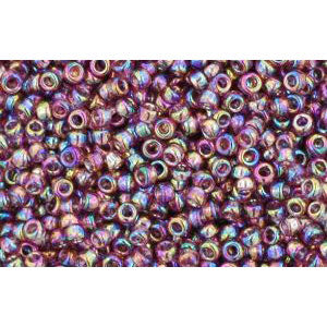 cc166b - Toho beads 15/0 trans rainbow med amethyst (5g)