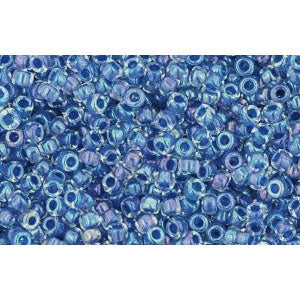 cc189 - Toho beads 15/0 luster crystal/caribbean blue lined (5g)