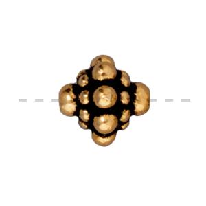Buy Bicone shaped bead metal antique gold plated 9mm (1)