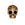 Beads wholesaler Skull and rose bead metal antique gold plated 10mm (1)