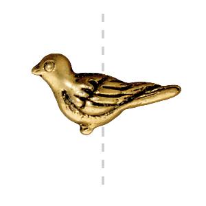 Buy Dove bead metal antique gold plated 14.5x7mm (1)