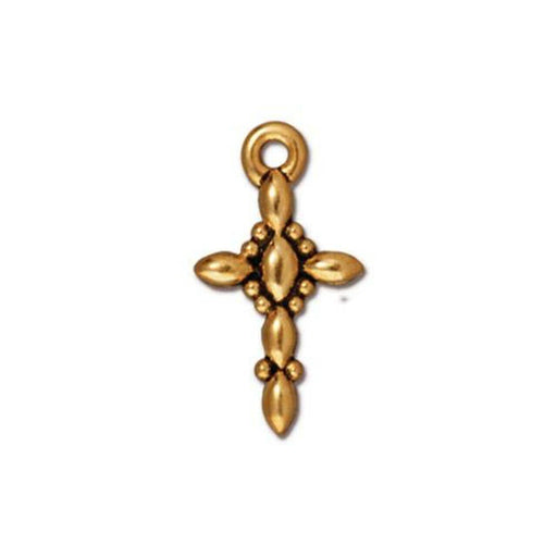 Buy Charm Pendant Retro Cross Antique Quality Gold Plated 19x10mm (1)