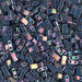 ccTLH1898 - Miyuki HALF Tila Beads Purple Gray Rainbow Luster 5x2.5mm (35 beads)