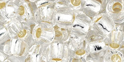 Buy cc21 - Toho beads 3/0 silver lined crystal (10g)
