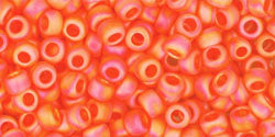 cc174bf - toho beads 8/0 transparent rainbow frosted hyacinth orange (10g)