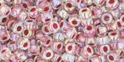 Buy cc771 - toho beads 8/0 rainbow crystal/strawberry lined (10g)
