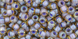 cc926 - Toho beads 8/0 light topaz/opaque lavender lined (10g)