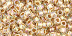 Buy cc994 - Toho beads 8/0 gold lined rainbow crystal (10g)