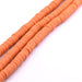 Heishi bead 6x0.5-1mm - pumpkin orange polymer clay (1 strand - 39cm)