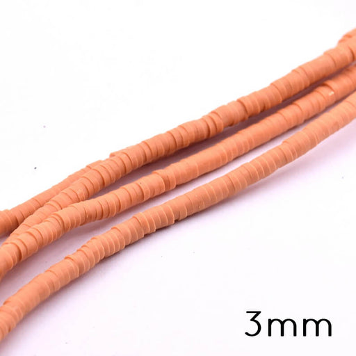 Buy Heishi bead 3x0.5-1mm - orange-beige polymer clay (1 strand - 45cm)
