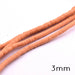 Heishi bead 3x0.5-1mm - orange-beige polymer clay (1 strand - 45cm)
