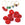 Beads wholesaler Donut Rondelle Glass beads Ethnic MAT RED 10-12mm (10)