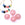 Beads Retail sales Ethnic glass donut wheel bead - pink 7.5-8mm (4)