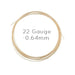 Metallic Wire 22 gauge-0.64mm in Gold Filled (50cm)