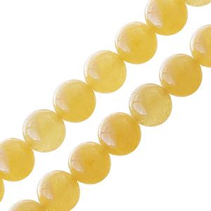 Buy Yellow jade round beads 10mm strand (1)