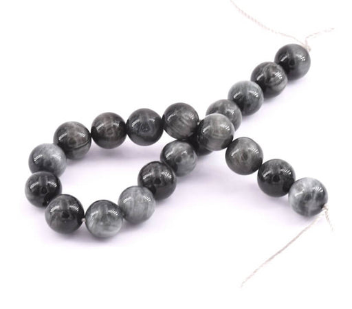 Buy Eagle Eye Quartz Round Beads 10mm - thread 19.5cm (1)