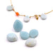 Amazonite Flat Drop Beads Pendants 10x8mm - Hole: 0.8mm (5)