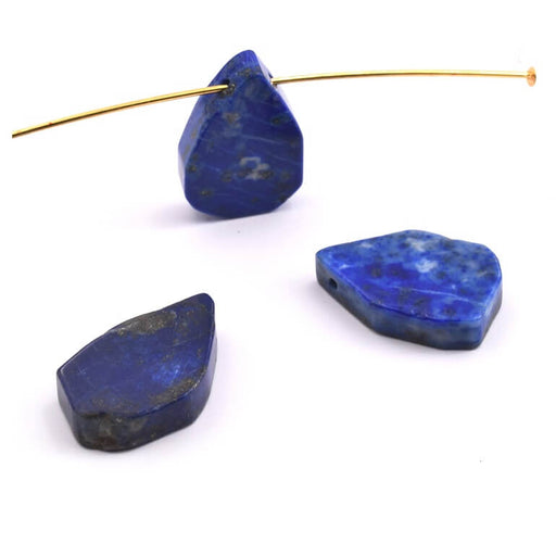 Buy Drop Pendants Flat Natural Lapis Lazulis - 20mm - Hole: 1mm (2)