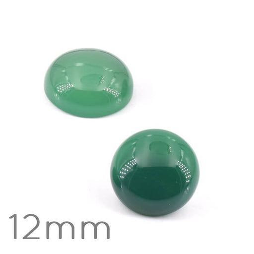 Buy Cabochon Round Natural Green Onyx 12mm (1)