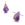 Beads Retail sales Drop Pendant Amethyst Flat 12x9mm - Hole: 0.8mm (1)
