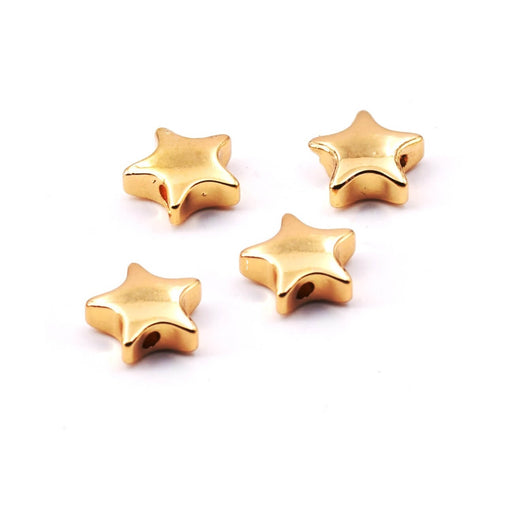 Buy Star Beads Gold Plated Hematite AA - 6mm (4)