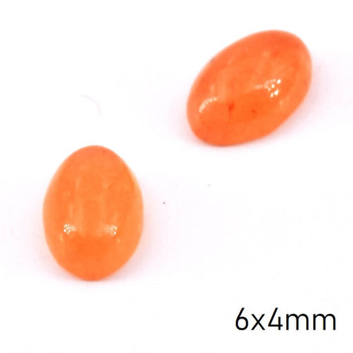 Buy Oval cabochon Natural red aventurine - 6x4mm (2)