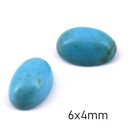 Oval cabochon Synthetic turquoise - 6x4mm (2)