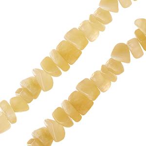 Yellow jade chips 6mm bead strand (1)
