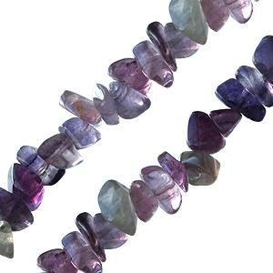 Rainbow fluorite chips 6mm bead strand