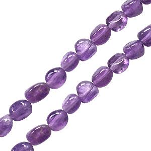 Buy Amethyst nugget beads 4x6mm strand (1)
