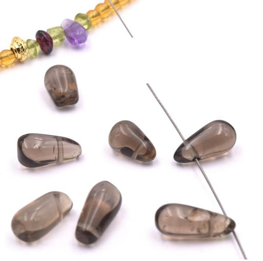 thumbnail image 2 of Natural Smoky Quartz Bead Strand – 2mm Faceted Round Rondelle, 13 2 of 6