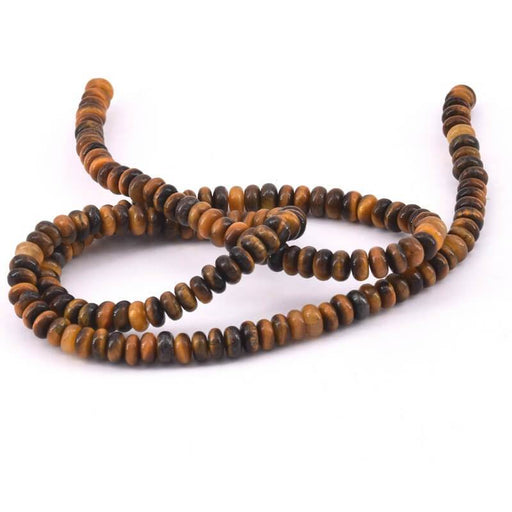 Buy Rondelle Beads Tiger Eye 4x2mm - hole: 0.8mm 1 strand (1)